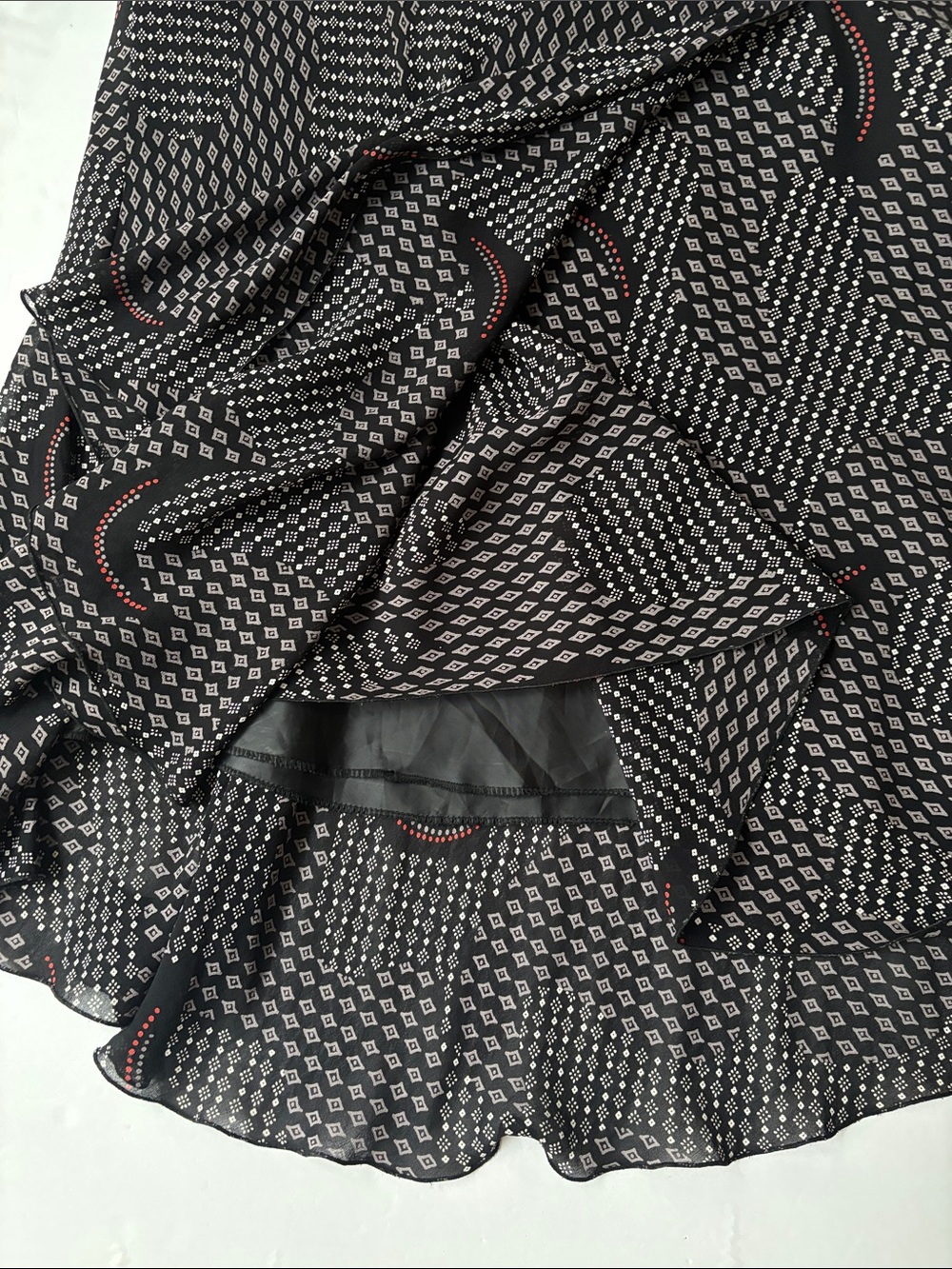 Vintage 90’s Asymmetrical Bias Maxi Printed Dress Betsey Johnson Y2K 14 Long Hot - Picture 13 of 17